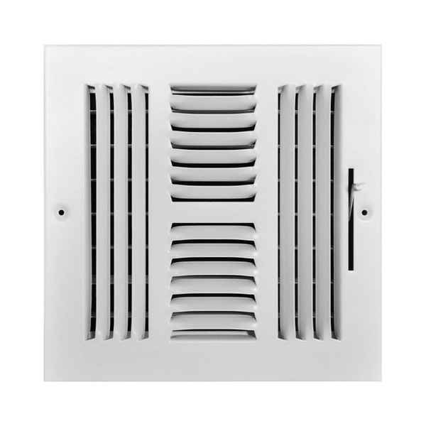 True Aire Register 4Way 8X8 Wht C104M 08X08